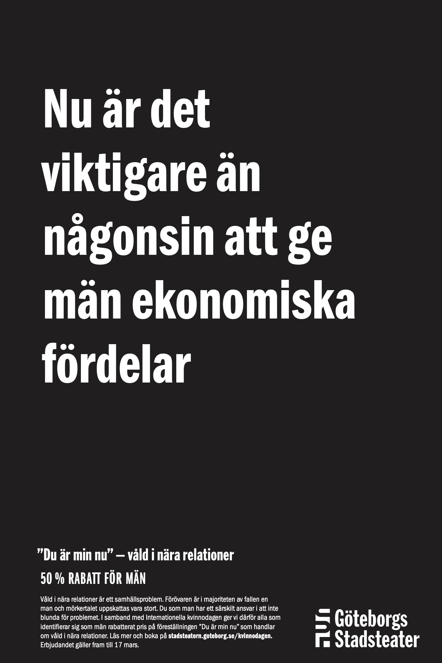 Annons för Göteborgs Stadsteater