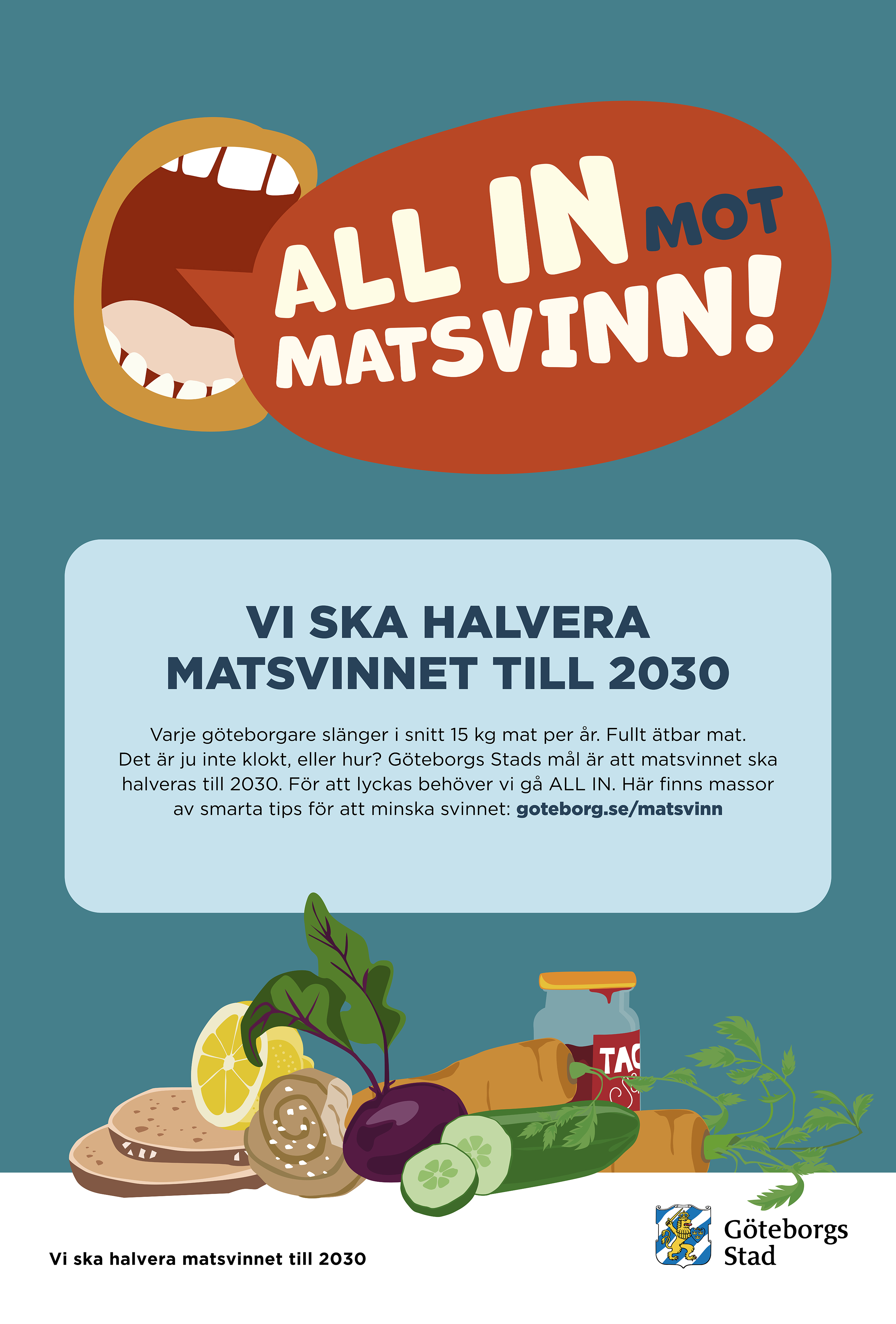 Annons för All in mot matsvinn