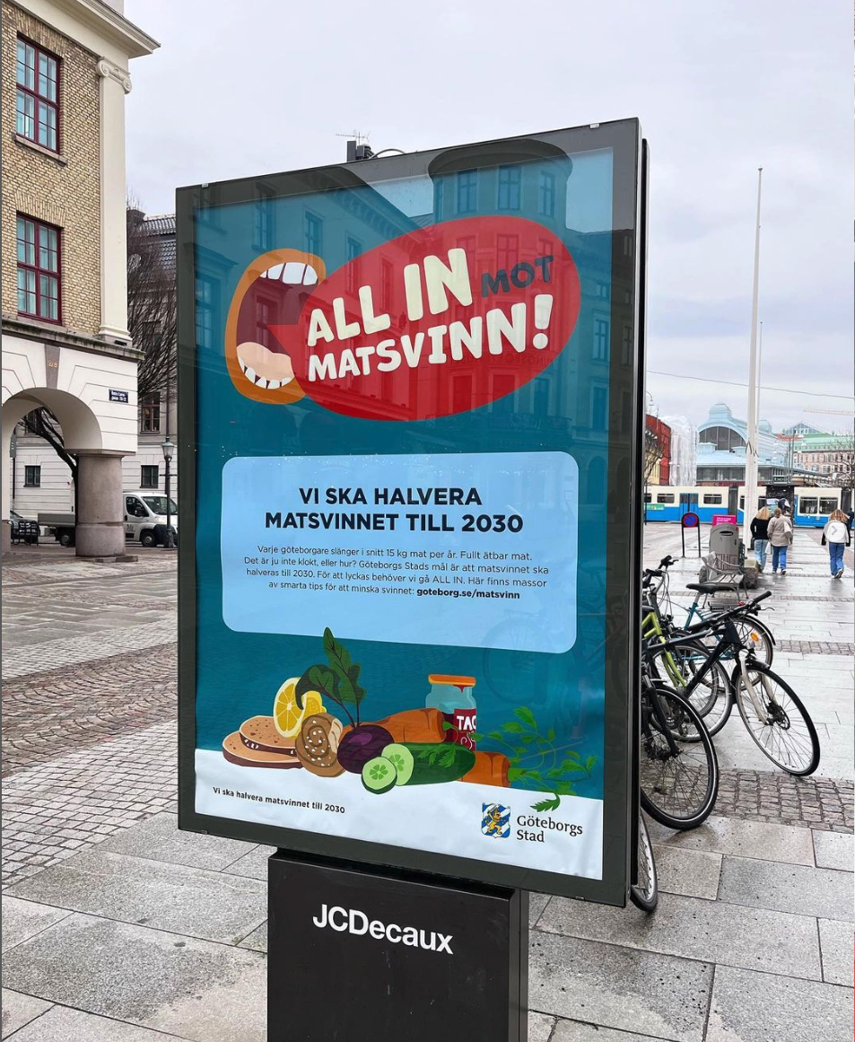 Utomshustavla för kampanjen 